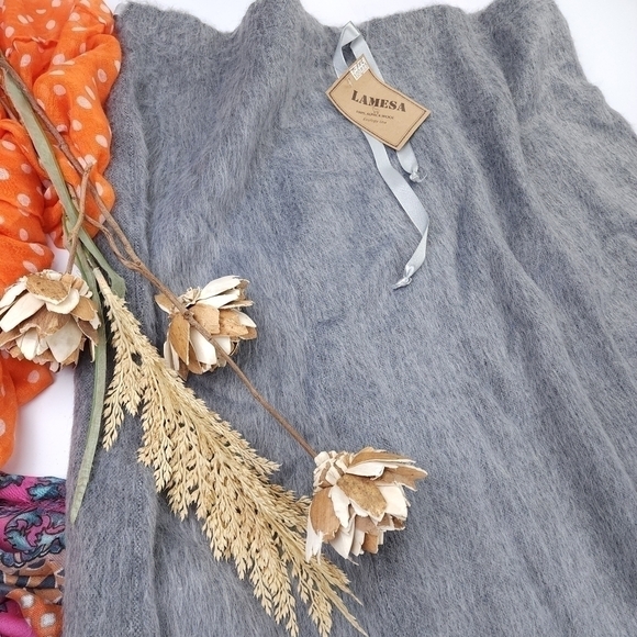 New Lamesa Alpaca Grey Wool Maxi Skirt Sz XXL - Picture 7 of 15